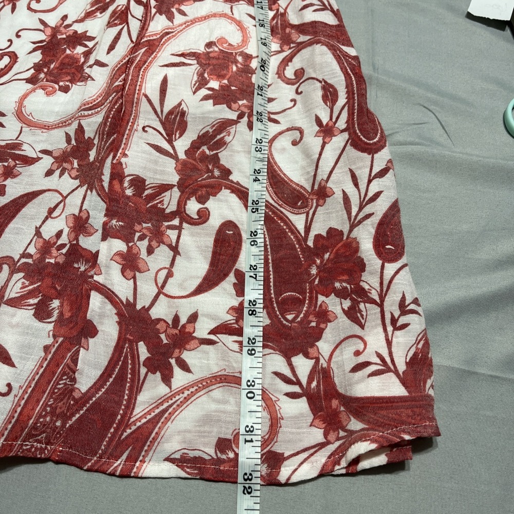 Mlle Gabrielle Floral Paisley Midi Skirt‎ Size M Boho Cottage-core Button Front - Picture 7 of 7